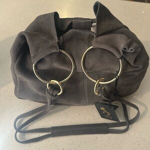 NWT Suede Hobo bag, made in Italy by Claudia Firenze